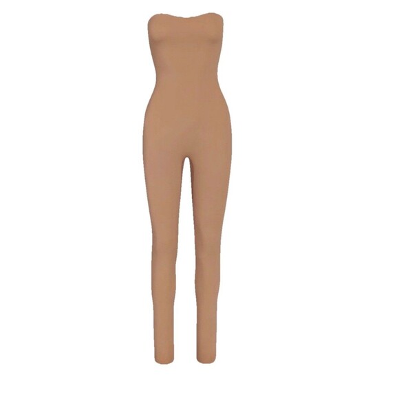 NWT SKIMS All In One Sleeveless Jumpsuit Caramel Full Body Large  (BS-BSF-0758) - Picture 1 of 9